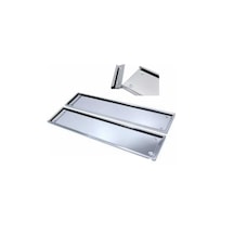 Paslanmaz Metal Plaka Altı Krom Plakalık 2 Adet