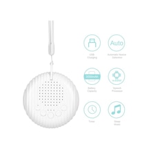 Taşınabilir Bebek Uyku Makinesi - 8 Melodi, 23 Saat Çalışma, Usb Şarj Q3 Model Beyaz Beyaz