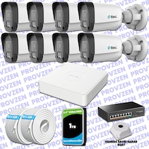 Provzen Ttec Hikvision 8 Kameralı Ip Full Hd Mikrofonlu Güvenlik Kamerası