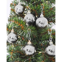 Yılbaşı Ağaç Süsü Gümüş Renkli Top Noel Süs 3 Cm 12 Adet