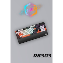 E-sport Uyumlu Ergonomik Bilek Destekli Türkçe Q Multimedya Rgb Blue Switch Oyuncu Klavye Rb303