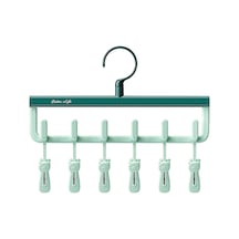 Ganzhoushop Elbise Askısı Döndürülebilir Kanca Askısı Yerden Tasarruf Sağlayan Çamaşır Kurutma Rafı Bedroomgreen Çok Renkli