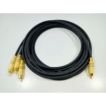 Amfi Rca Kablosu - 1 Giriş 3 Çıkış El Yapımı %100 Bakır Parazit Yapmaz - Anfi Rca Kablosu - 5 Metre