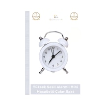 Çalarsaat Premium Sessiz Akar Mekanizma Ofis Masaüstü Komodin Küçük Analog Dekoratif Çalar Saat Çok Renkli