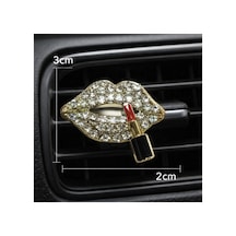 Taşlı Dudak Figürlü Araç İçi Klima Süsü Mini Kristal Tasarım 3 2 Cm