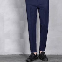 Erkek Modaya Uygun Slim Fit Pantolonu - Koyu Mavi