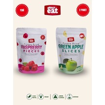 Evereat Frambuaz-elma Freeze Dry Meyve Cipsi 2'li Paket Doğal Sağlıklı Atıştırmalık 1 Adet
