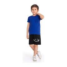 Koyu Mavi Smile Baskılı 2-8 Yaş Takım 2015-3 Koyu Mavi
