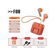 Karler - 128 - Bass F08 Dijital Şarj Göstergeli Tws Bluetooth Kulaklık - Shophnrl - - Kırmızı