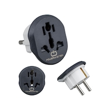 Universal Seyahat Adaptörü - Amerikan, İngiliz Ve Avustralya Fişi Dönüştürücü - 16a 250v Kompakt Tasarım 1 Adet Çok Renkli