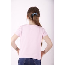 Toontoy Kids Toontoy Kız Çocuk Instagram Baskılı Tişört Açık Pembe