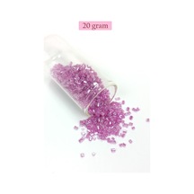Kesme Cam Boncuk 2mm - 20 Gram - Şeffaf Eflatun -bnc311