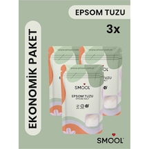 Smool Epsom Tuzu X3 1000 Grx3 , Ingiliz Tuzu, Magnezyum Sülfat, Katkısız, Doğal 3 Kg