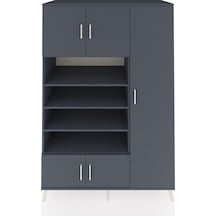 Kronos Dolap 11 Raflı 5 Kapaklı 132x59x195 Antrasit-antrasit/antrasit Antrasıt/antrasıt - Antrasıt