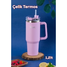 Perotti 17236-4 Colte V2 Paslanmaz Çelik Sporcu Termos Bardak Matara Lila 1,2 Lt Çok Renkli