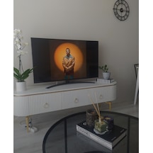 Desing Tv Sehpa Beyaz+gold+200cm