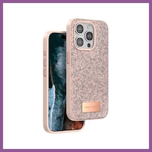 Bezos Onegif İphone 14 Pro Max Uyumlu Bright Simli Kapak - Pembe Rengaren