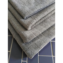 4'lü Havlu Seti - Mikrofiber Süper Emici Çok Amaçlı Bez 40x40 Cm Gri