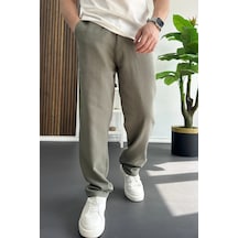 Edwox Erkek Beli Düğmeli Pantolon Yeşil Edw469