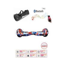 Citymate Elektrikli Kaykay Hoverboard Bluetooth Hoparlörlü 6.5 İnç Grafiti D09 +Çanta