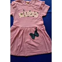 Trade Bazaar Kız Çoçuk Kelebek Baskılı Elbise-lila Lila