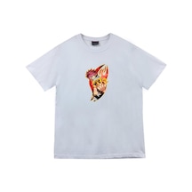 Fairy Tail Anime Baskılı Tshirt Beyaz