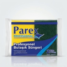 Parex Oluklu Bulaşık Süngeri 2 Li Professional Endüstriyel 10 X 15 X 4 Cm