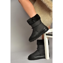 Fox Shoes T476434004 Siyah Kumaş Kadın Bot Siyah