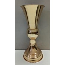 Vz-27 Parçalı Model Gold Vazo 40 Cm Boy 20 Cm Çap Dekoratif Modern Şık Salon Vazo Altın