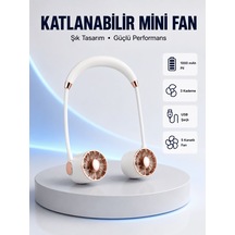 5 Kanatlı Sessiz Mini Fan 3 Vitesli Katlanabilir Asılabilir 9M938ATDiğer