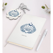 Kişiye Özel Zabıta Beyaz Defter Kalem Ve Anahtarlık Seti