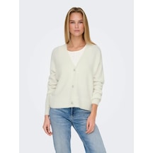 Only Onlella Piumo Ls Cardigan Knt Kadın Ceket 15259564 Ekru