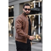 Erkek Süet Kolej Ceket Kahverengi Napa