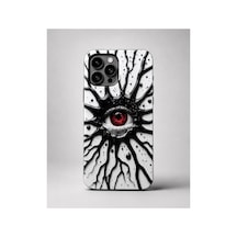 İphone 16 Plus Uyumlu Göz Desenli Telefon Kılıfı Kırmızı - 914778404 Kırmızı