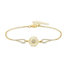 Casera's Gümüş Gold Papatya Bileklik Csr2183302 Gümüş