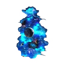 Suntek Zemin Tavan Ev Için 3d Galaxy Duvar Çıkartmaları Pvc