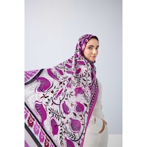 Imannoor Cennet Narı Fuşya Pamuk Şal 70x210 Fuschsia