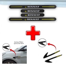 Renault Symbol Yeni Uyumlu Carbon Kapı Eşiği + Çamurluk Venti (552312668)