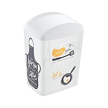 Soft Resimli Çöp Kutusu Döner Kapak 5 Lt Catch You 10l Siyah