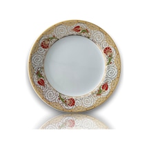 Dm Porselen Dalgalı Karanfil Porselen Hediyelik Plaket Tabak 25 Cm