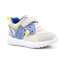 Rakerplus Barefoot Krem Dinazorlu Cırtlı Lastikli Çocuk Spor Ayakkabı Gri