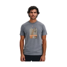 Arma Ar-ma Erkek Bisiklet Yaka Tişört Resim Baskili Örme Kumaş Regular Fit %100 Pamuk 30/2 Süprem Y31344448402 Gri-g3
