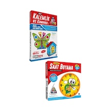 Saat Boyama ve Ahşap Kalemlik ve Kumbara Boyama (2'li Set) Saat Boyama ve Ahşap Kalemlik ve Kumbara Boyama (2'li Set)