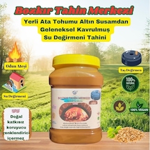 Bozkır Tahin Merkezi Yerli Ata Tohumu Altın Susamı Tahini Taze Çifte Kavrulmuş 930 G