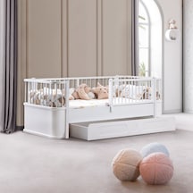 Yavrulu Karyola, Antalya Montessori Yavrulu Yatak Beyaz-90 X 190