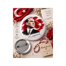 Minikutunuz 15 Li Atatürk İğneli Yaka Rozeti Seti 44 Mm Okul Etkinlikleri Ve Özel Günler İçin Sürpriz Sticker Hediyeli Diğer