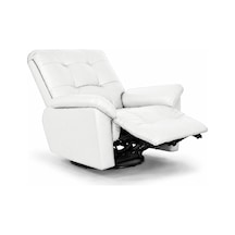 Smarto Relax Basel Elektrikli Masajlı Döner Sallanan Tv Koltuğu Kontrol Panelli Ergonomik Gerçek Deri Baba Koltuğu Beyaz