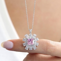 Mia vento Effective Diamond Milano Rüyası Pink Taşlı Gümüş Kolye