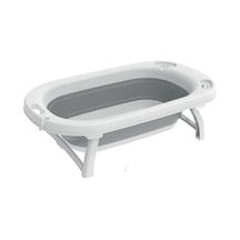 Omnipazar Ak-729 Katlanır Bebek Yıkama Banyo Küveti Beyaz - Gri