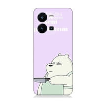 Vivo Y35 Uyumlu Telefonumu Bırak Panda Desenli Silikon Kılıf